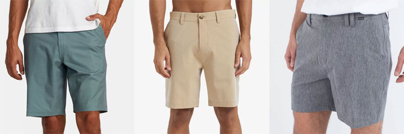 Pantalones cortos híbridos de RVCA, Volcom y Salty Crew