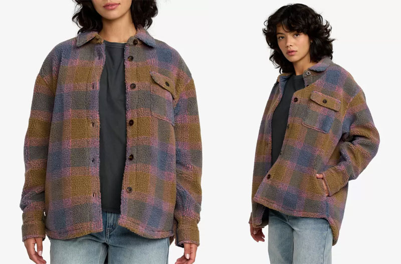 Sobrecamisa de borreguito RVCA para chica