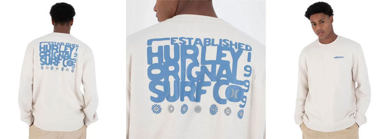 Sudadera Hurley modelo Graphic Slub Crew