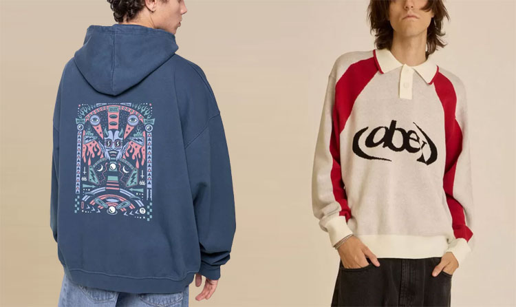 Hoodie de Kaotiko y Jersey tipo polo de Obey