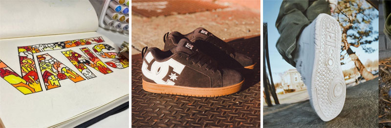 Vans, DC Shoes y Osiris Logos de Vans, DC Shoes y Osiris