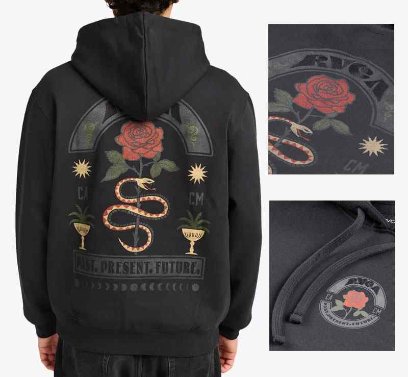 Sudadera RVCA Roses Poster Hood (Black)