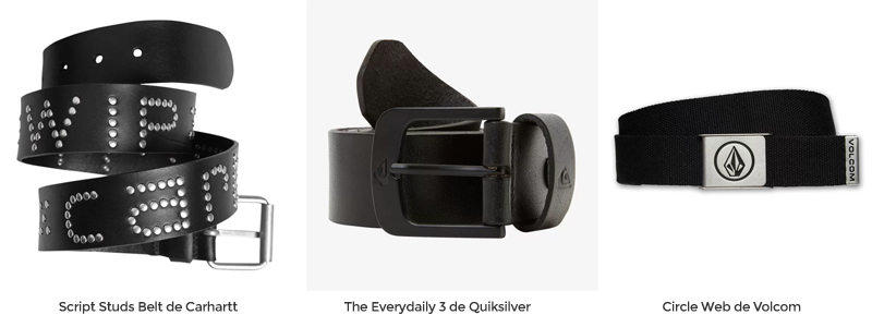 Diferentes opciones de cinturones para regalar