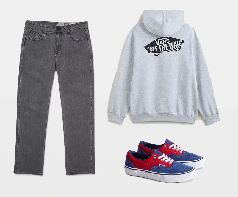 Look skater Vans monocromático