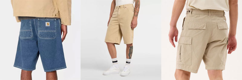 Pantalones cortos estilo skater