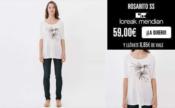 Camiseta Rosarito de Loreak Mendian, de lino