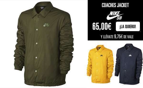 Coaches Jacket de Nike, un chubasquero retro muy moderno por 65€!. Por 130€