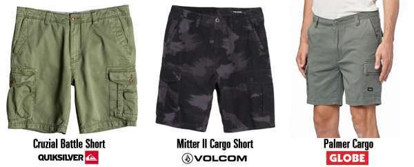 Pantalones cortos tipo "cargo" con múltiples bolsillos.